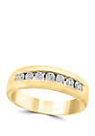 Mens 1/2 ct. t.w. Diamond Band in 14k Yellow Gold