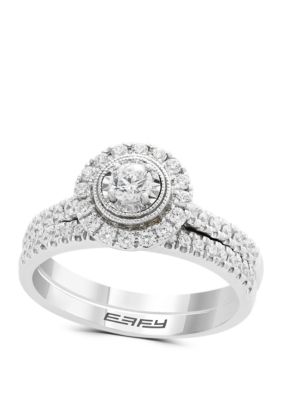 Effy 1/2 ct. t.w. Diamond Bridal 2-Piece Miracle Ring Set in 14k White Gold -  5400452WP0CA82DD3