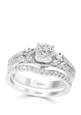 Effy 1.5 ct. t.w. Diamond Infinite Love 2 Piece Bridal Set in 14k White Gold, 7 -  0191120209791