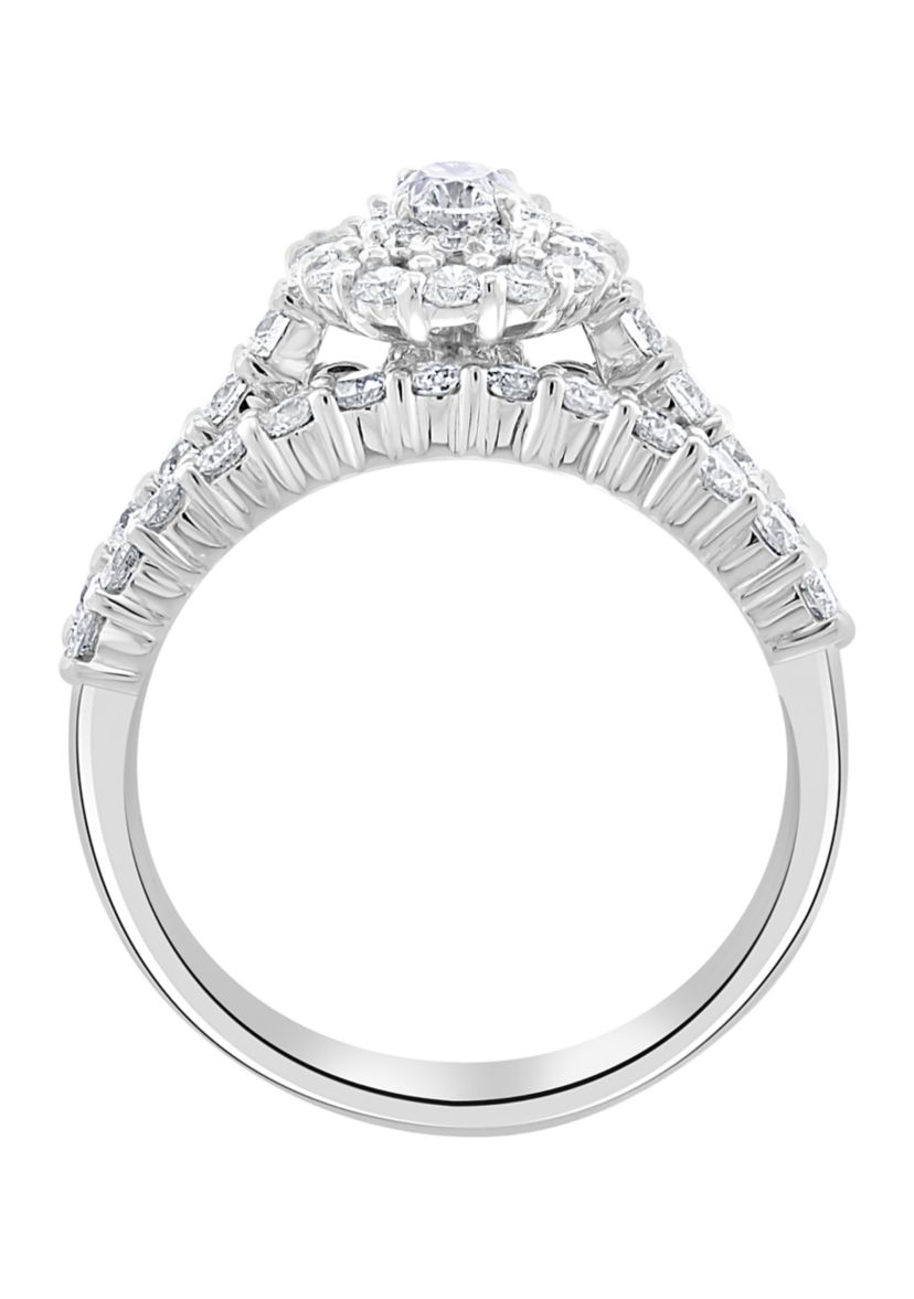 1.48 ct. t.w. Diamond Set Ring in 14K White Gold