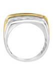 Mens 1 ct. t.w. Diamond Ring in 14K Two Tone Gold 