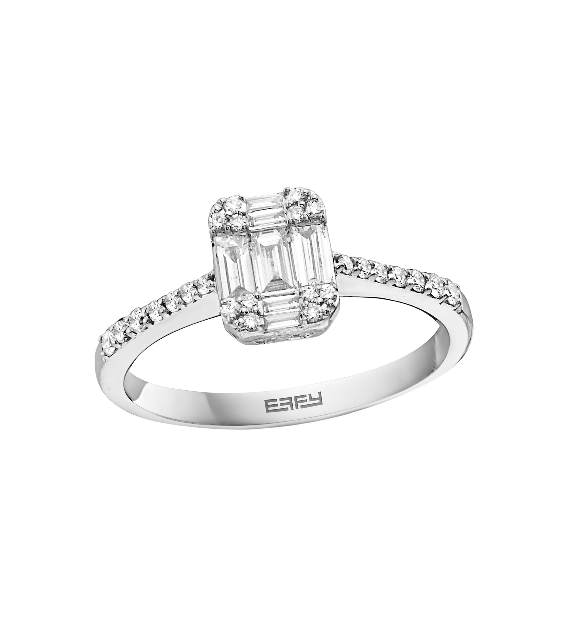 14K White Gold 1/2 ct. t.w. Diamond Ring 