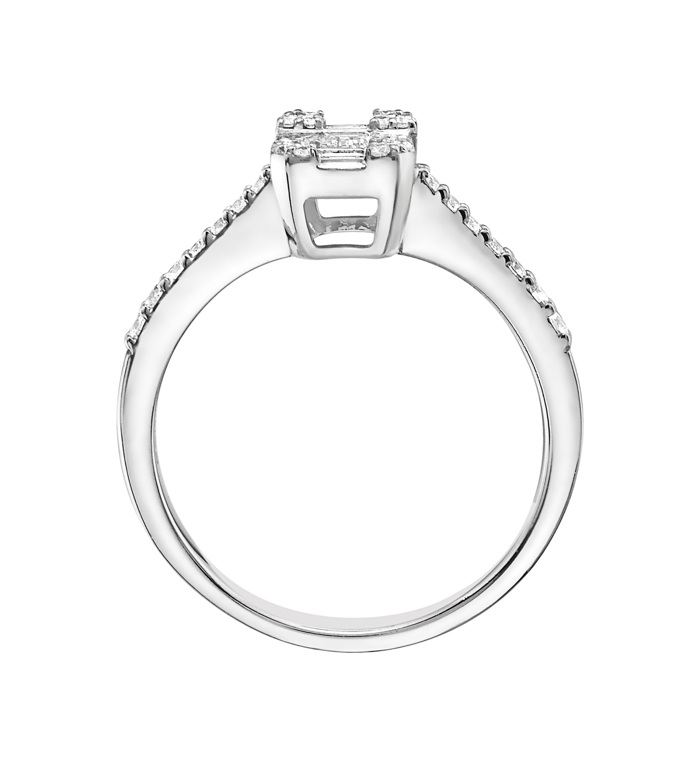 14K White Gold 1/2 ct. t.w. Diamond Ring 