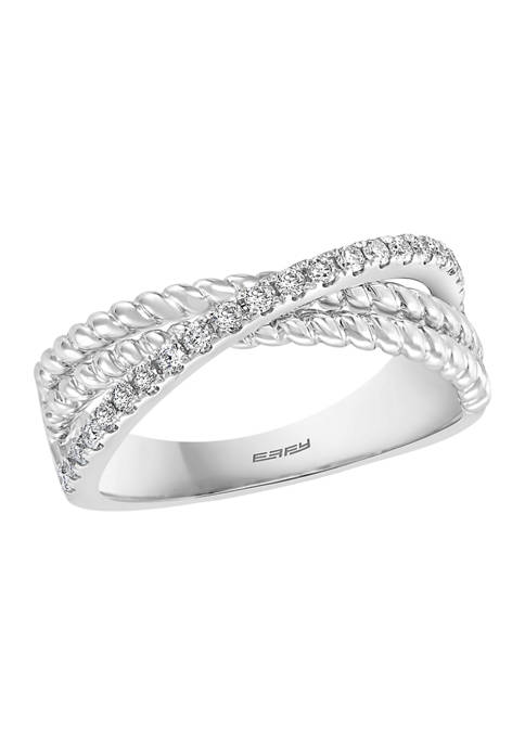 Effy® 1/4 ct. t.w. Diamond X-Band Ring in