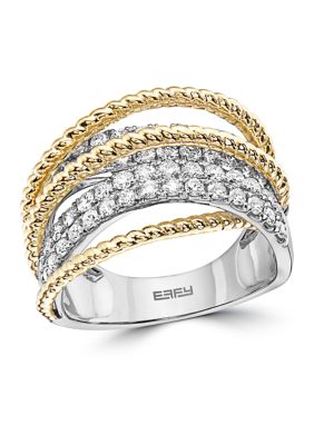Effy 14K White & Yellow Gold 1.28 Ct. T.w. Diamond Ring