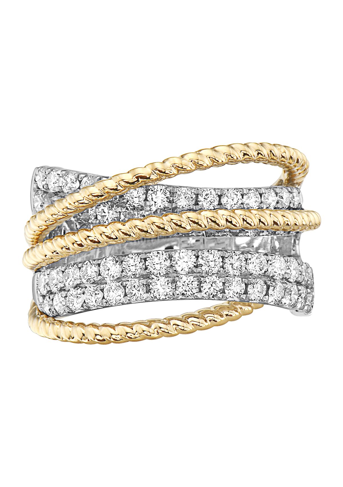 14K White & Yellow Gold 1.28 ct. t.w. Diamond Ring