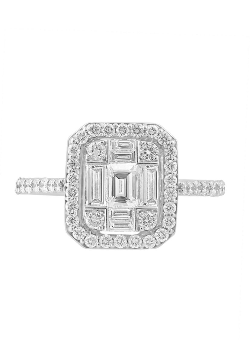 Diamond Ring in 14K White Gold