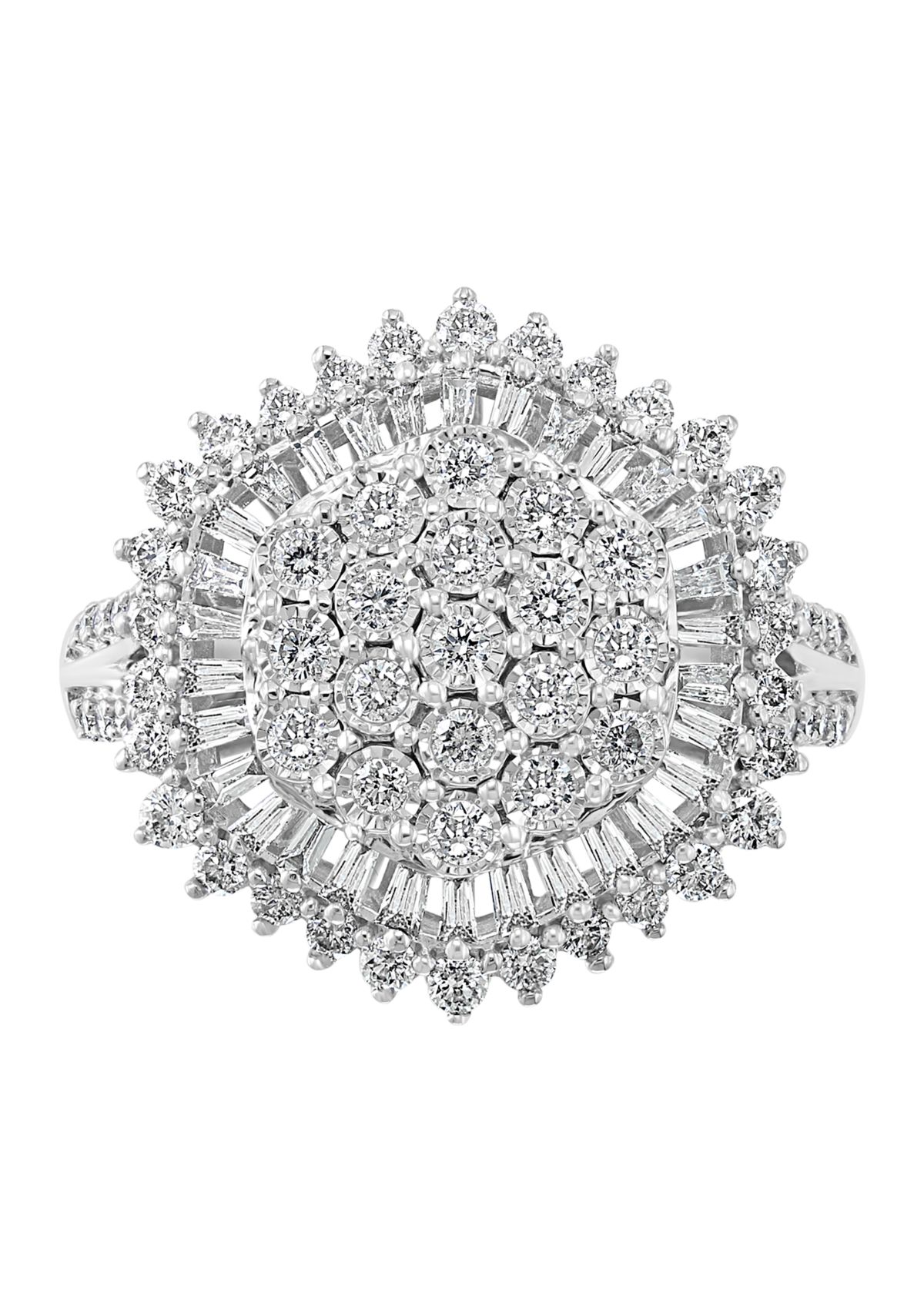 1.5 ct. t.w. Diamond Miracle Set Cluster Ring in 14K White Gold