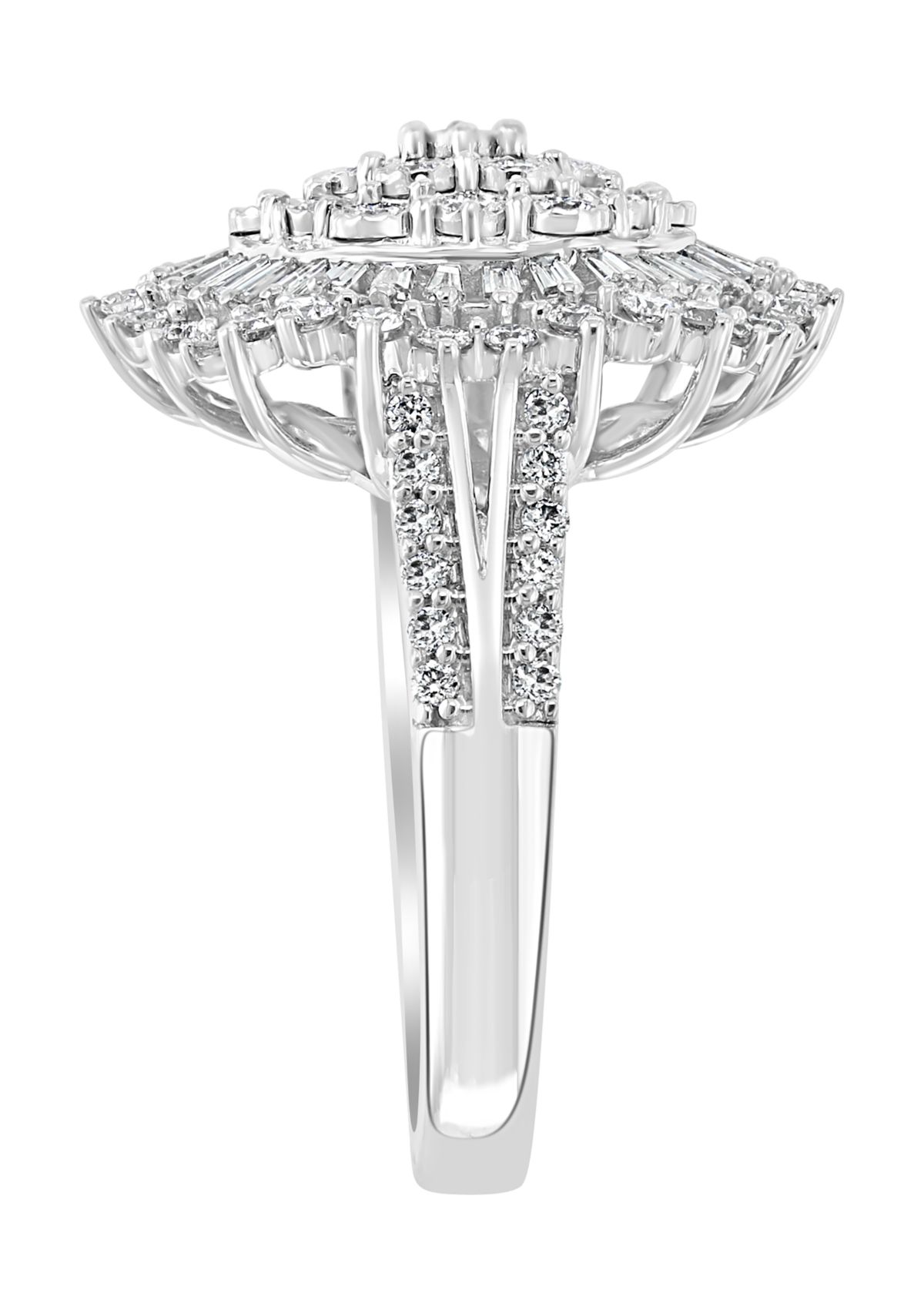 1.5 ct. t.w. Diamond Miracle Set Cluster Ring in 14K White Gold