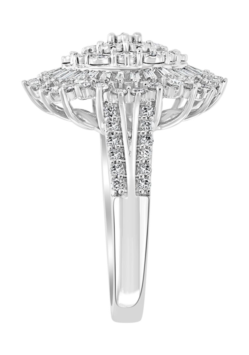 1.5 ct. t.w. Diamond Miracle Set Cluster Ring in 14K White Gold