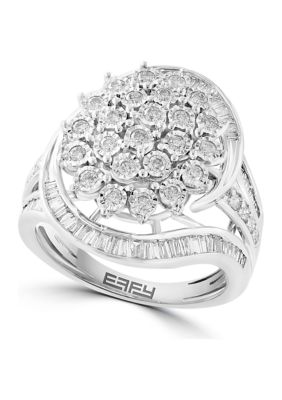 Effy Diamond Ring In 14K White Gold
