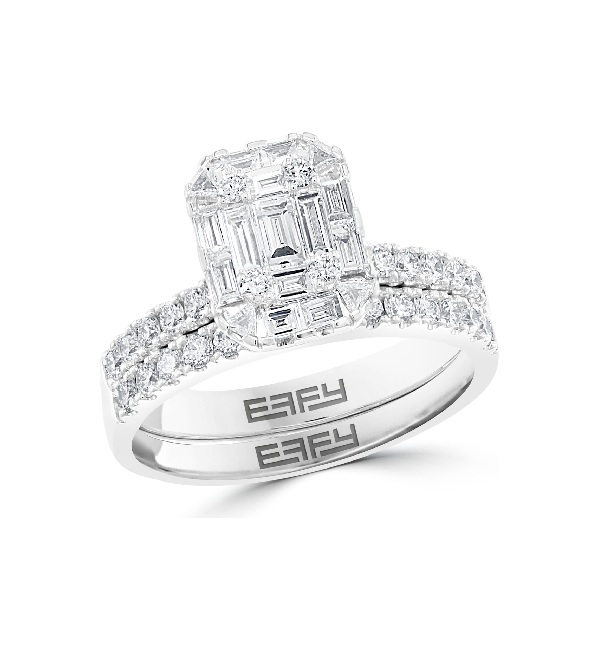 1.2 ct. t.w. Diamond Ring Set in 14K White Gold 