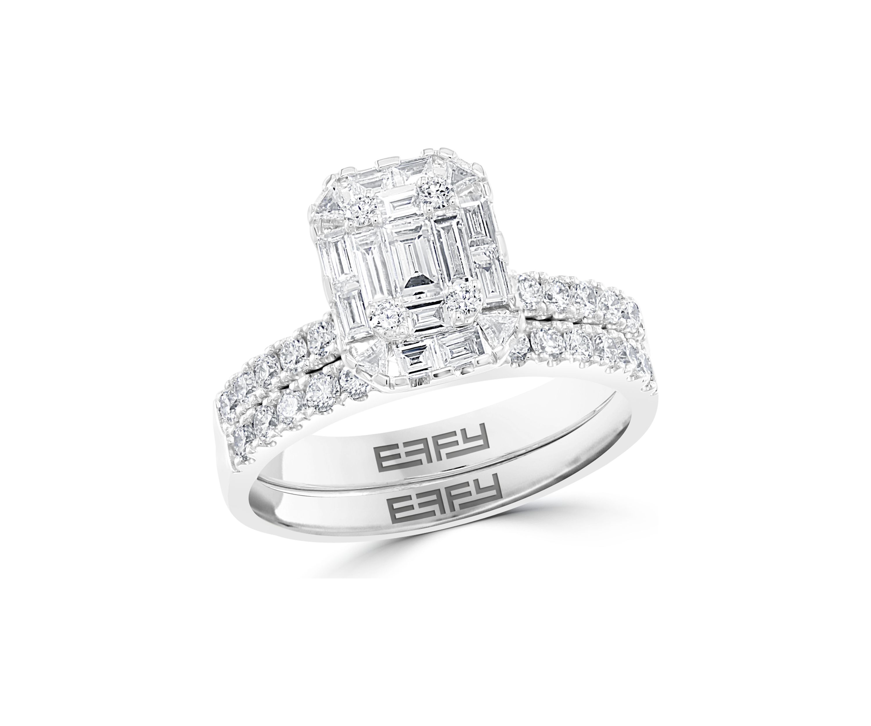 1.2 ct. t.w. Diamond Ring Set in 14K White Gold 