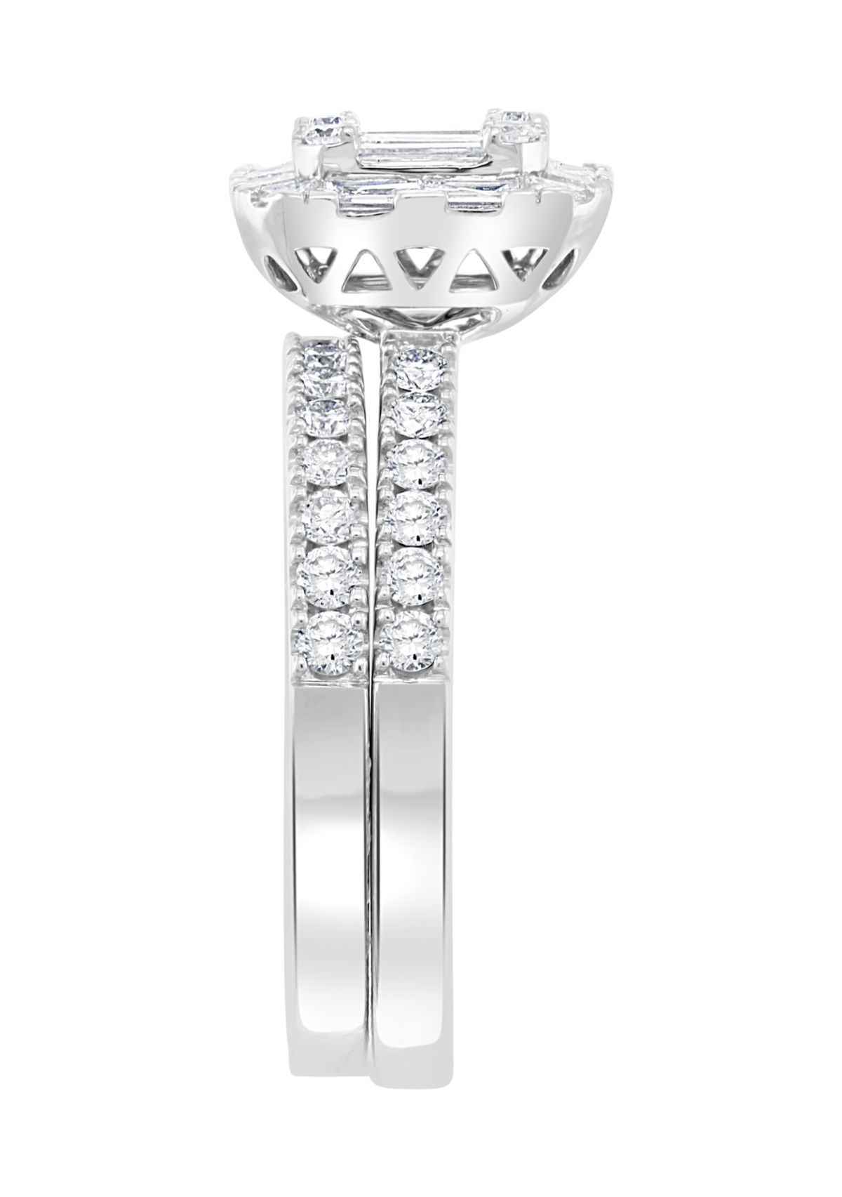 1.2 ct. t.w. Diamond Ring Set in 14K White Gold 