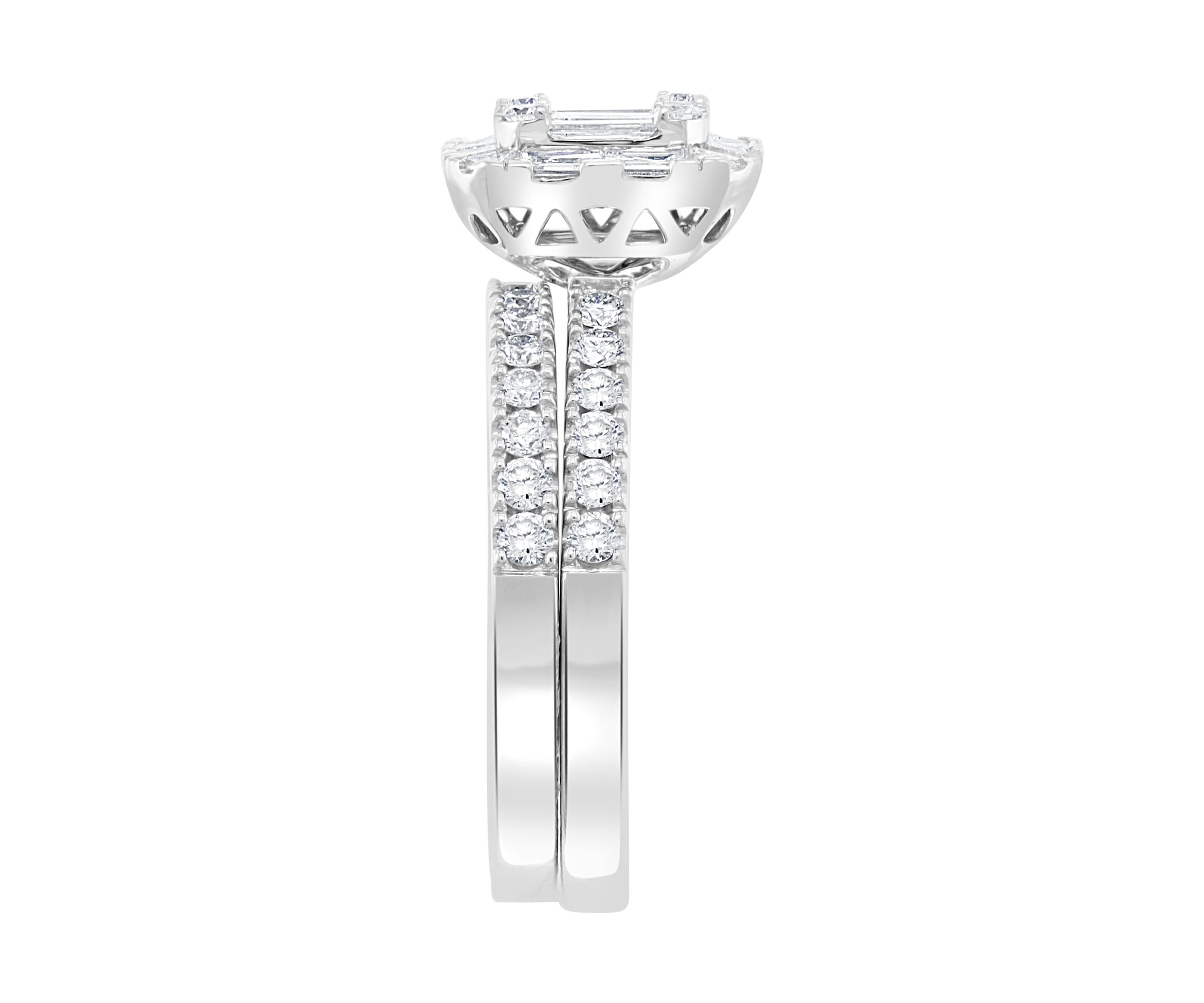 1.2 ct. t.w. Diamond Ring Set in 14K White Gold 