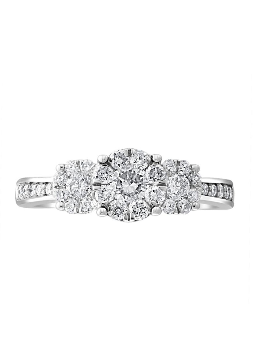 Diamond Ring in 14K White Gold
