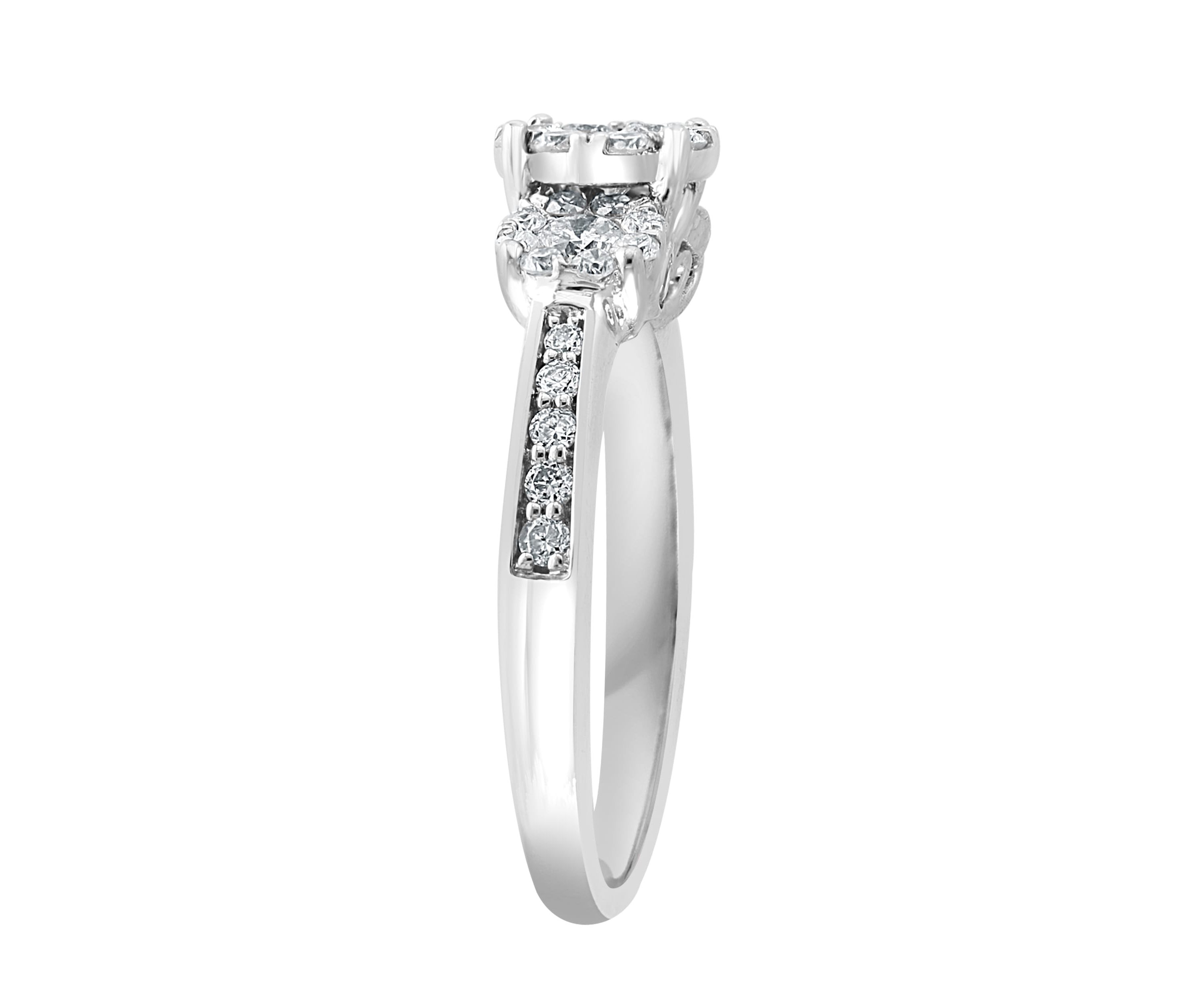 Diamond Ring in 14K White Gold