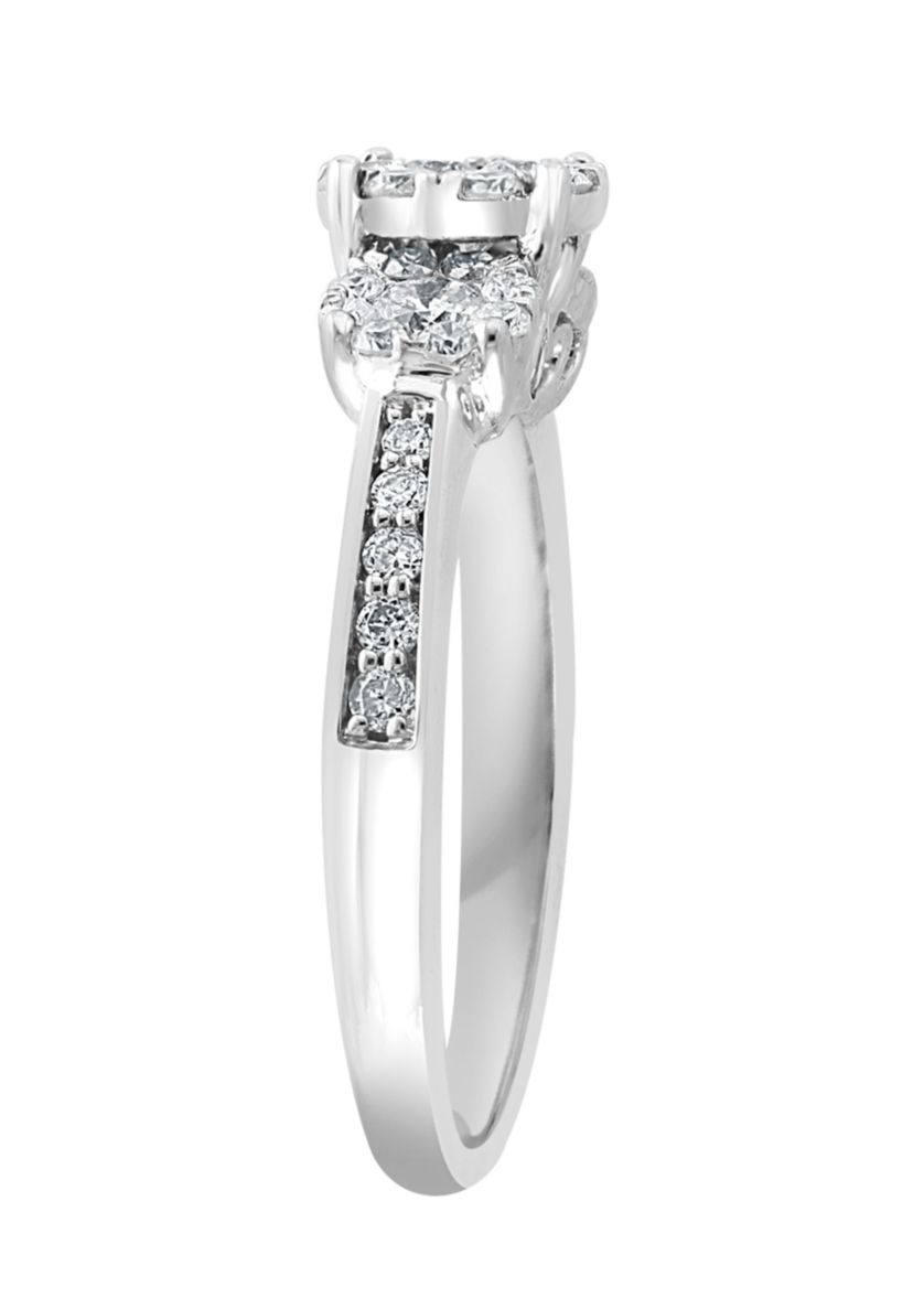 Diamond Ring in 14K White Gold