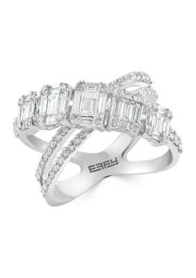 Effy 1.43 Ct. T.w. Diamond Ring In 14K White Gold