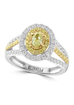 Effy 1.13 Ct. T.w. Diamond Ring In 18K Two-Tone Gold