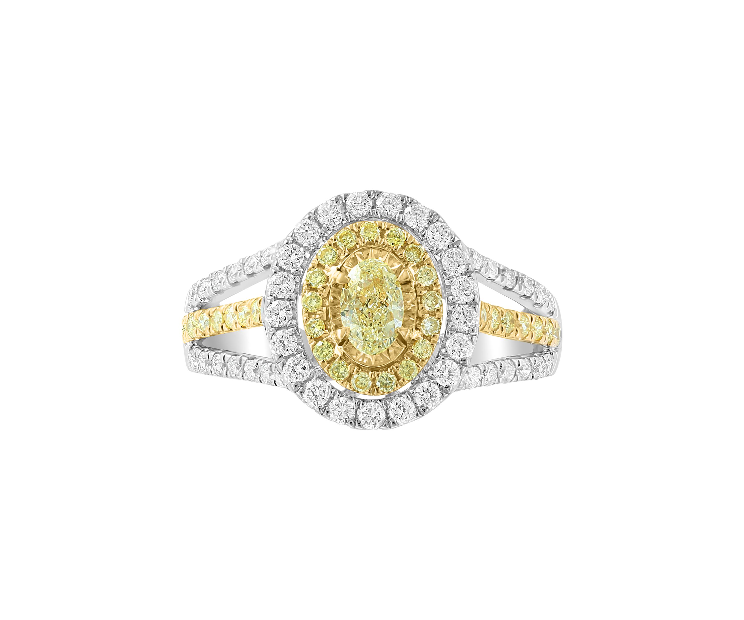 1.13 ct. t.w. Diamond Ring in 18K Two-Tone Gold