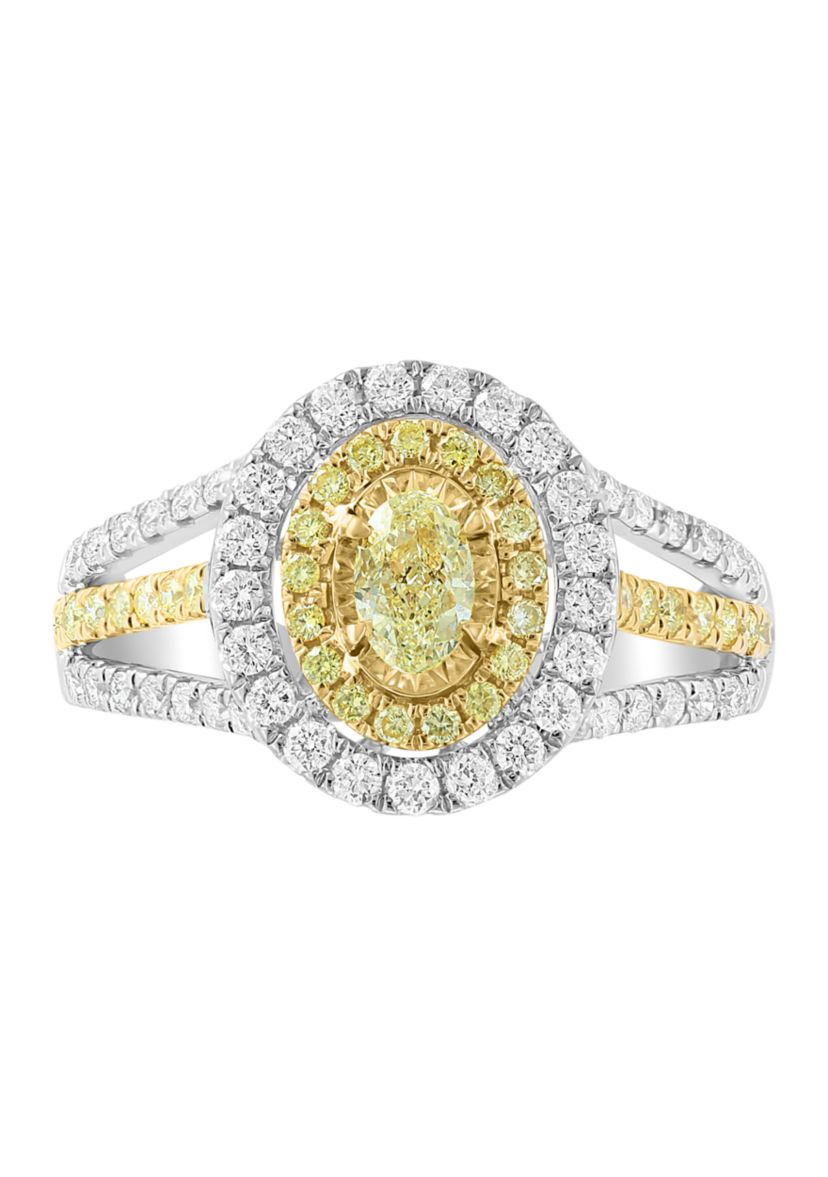 1.13 ct. t.w. Diamond Ring in 18K Two-Tone Gold