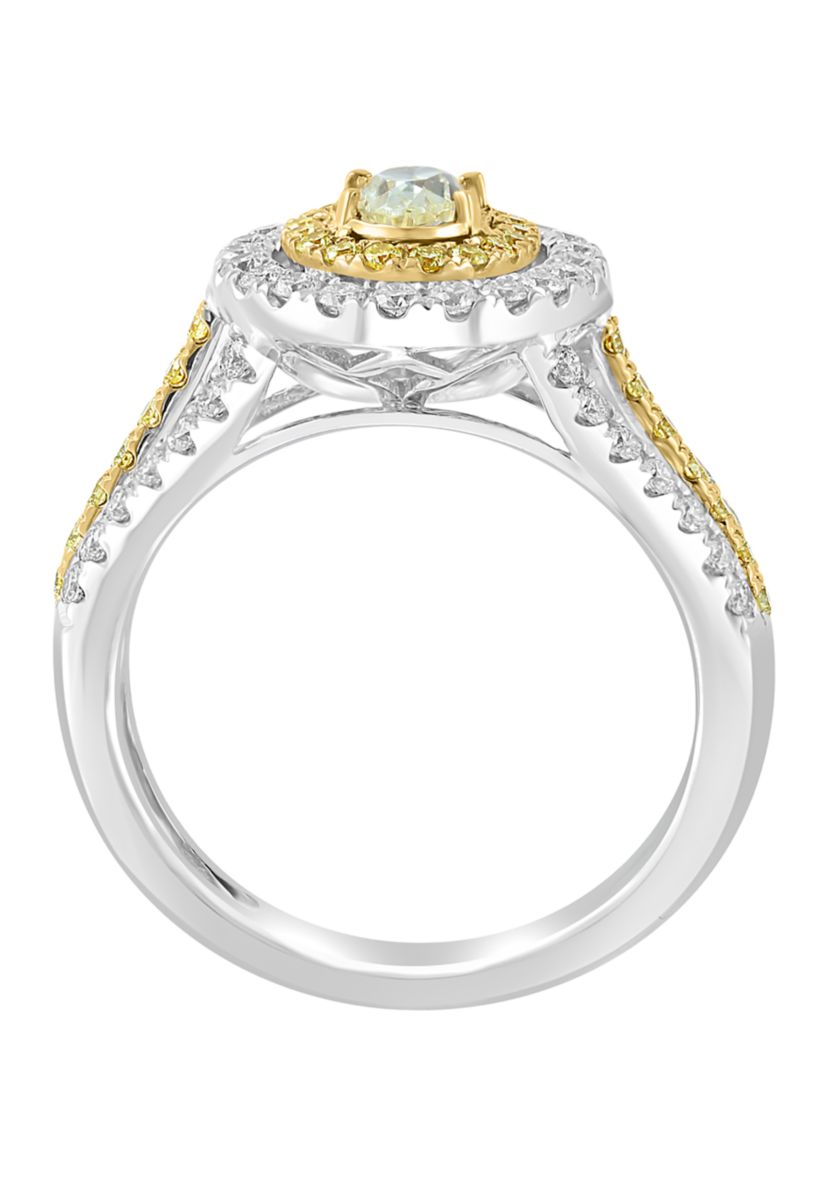 1.13 ct. t.w. Diamond Ring in 18K Two-Tone Gold