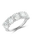 1/4 ct. t.w. Diamond and 2.71 ct. t.w. White Sapphire Ring in 14K White Gold 