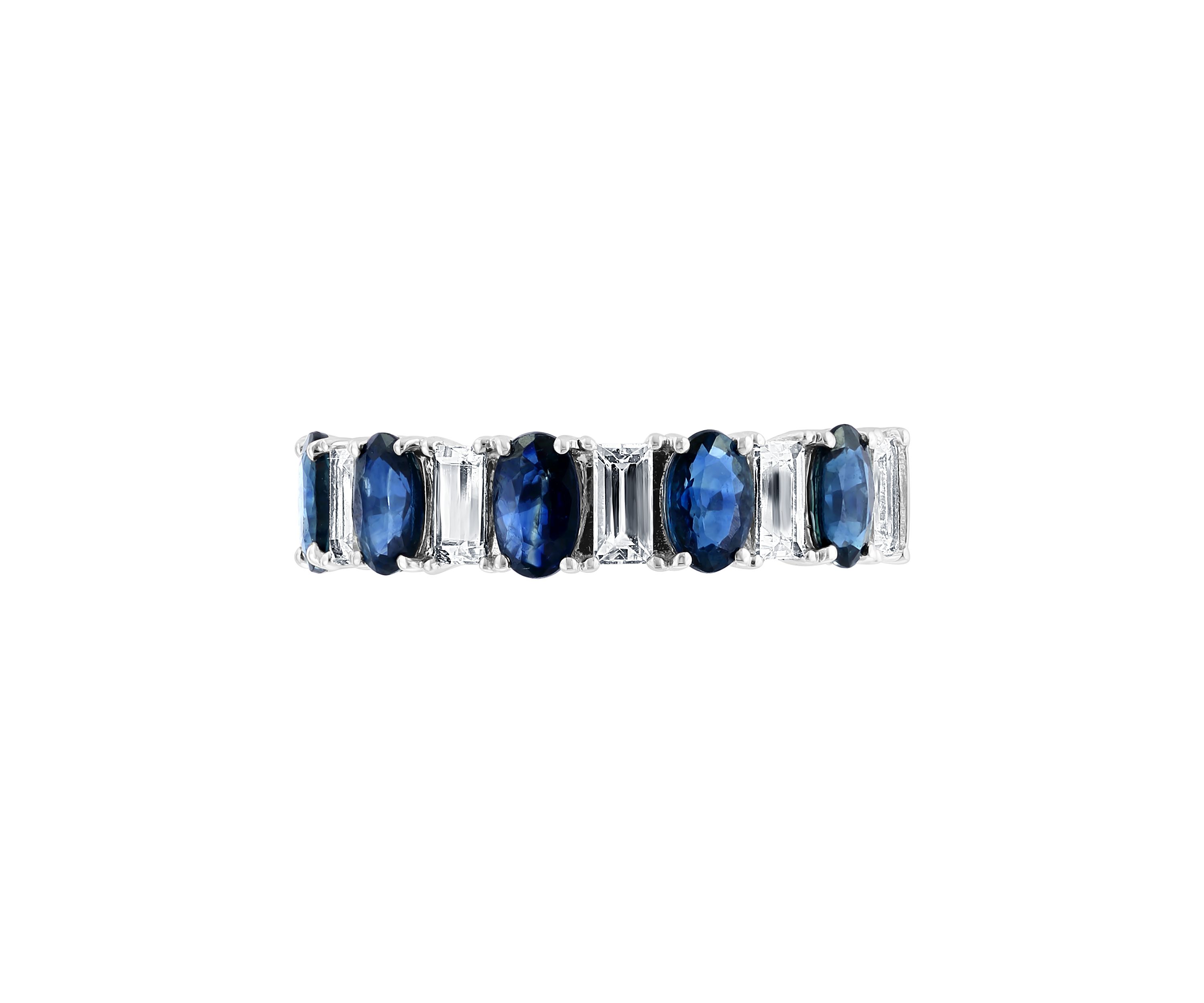 2.54 ct. t.w. Sapphire Ring in 14K White Gold 