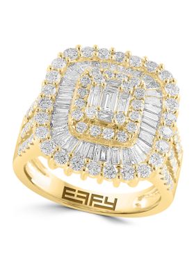 Effy 1.92 Ct. T.w. Diamond Ring In 14K Yellow Gold
