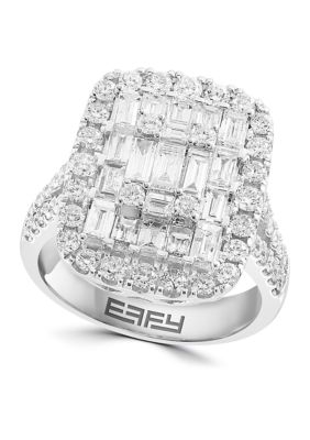 Effy 2.54 Ct. T.w. Diamond Ring In 14K White Gold