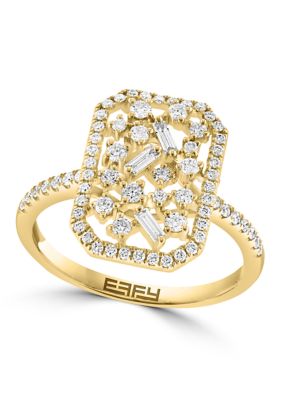 Effy 5/8 Ct. T.w. Diamond Ring In 14K Yellow Gold