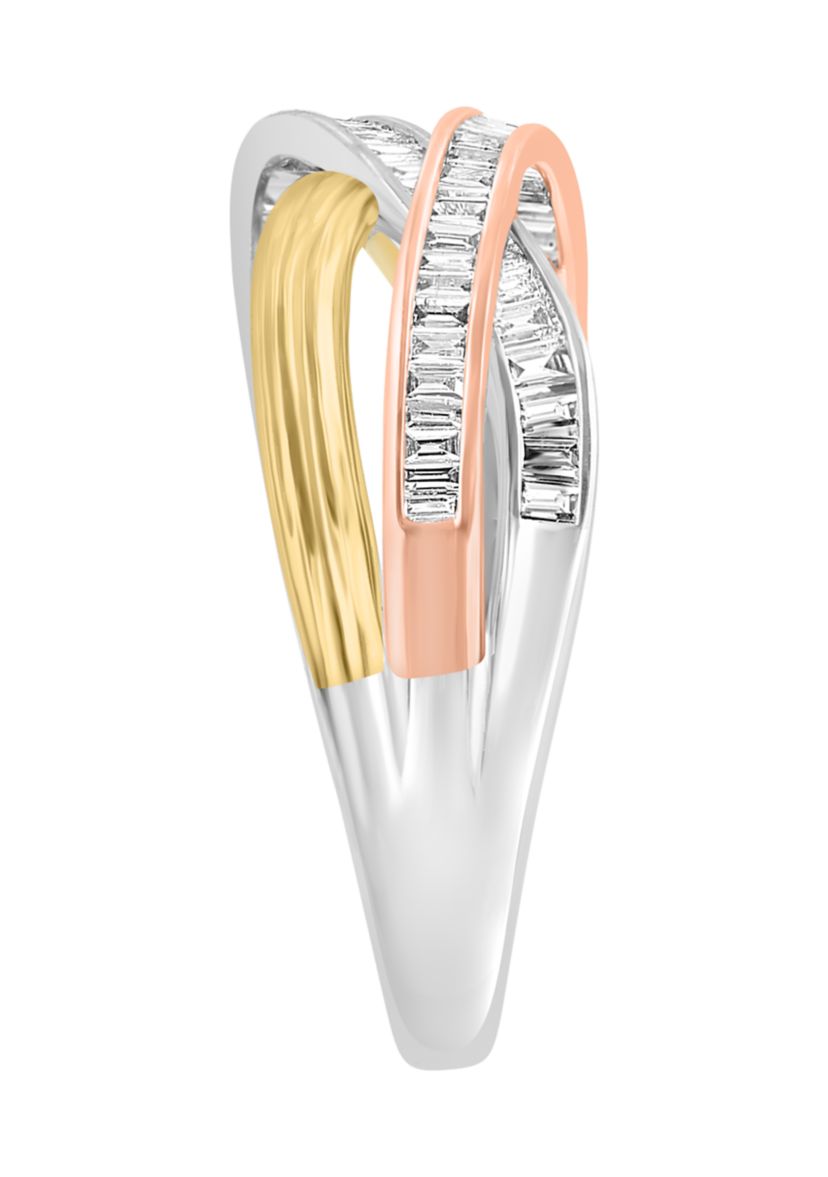 1/3 ct. t.w. Diamond Band Ring In 14K White, Yellow, Pink Gold  