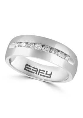 Effy Men's 1/4 Ct. T.w. Diamond Ring In 14K White Gold