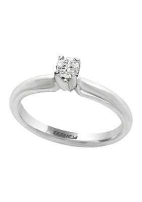 Effy 1/5 Ct. T.w. Diamond Ring In 14K White Gold, 7 -  0607649237165