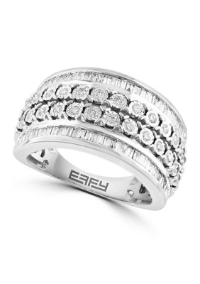 Effy 3/4 Ct. T.w. Miracle Set Diamond Ring In 14K White Gold, 7 -  0191120820576