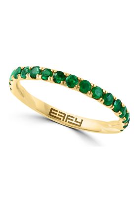 Effy 1/2 Ct. T.w. Emerald Ring In 14K Yellow Gold