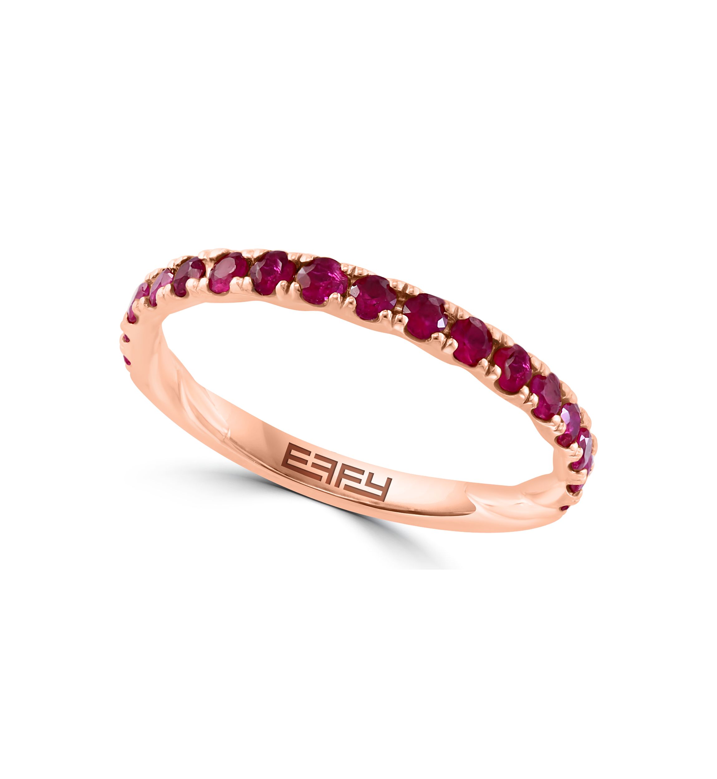 Natural Ruby Ring in 14K Rose Gold Plated Sterling Silver