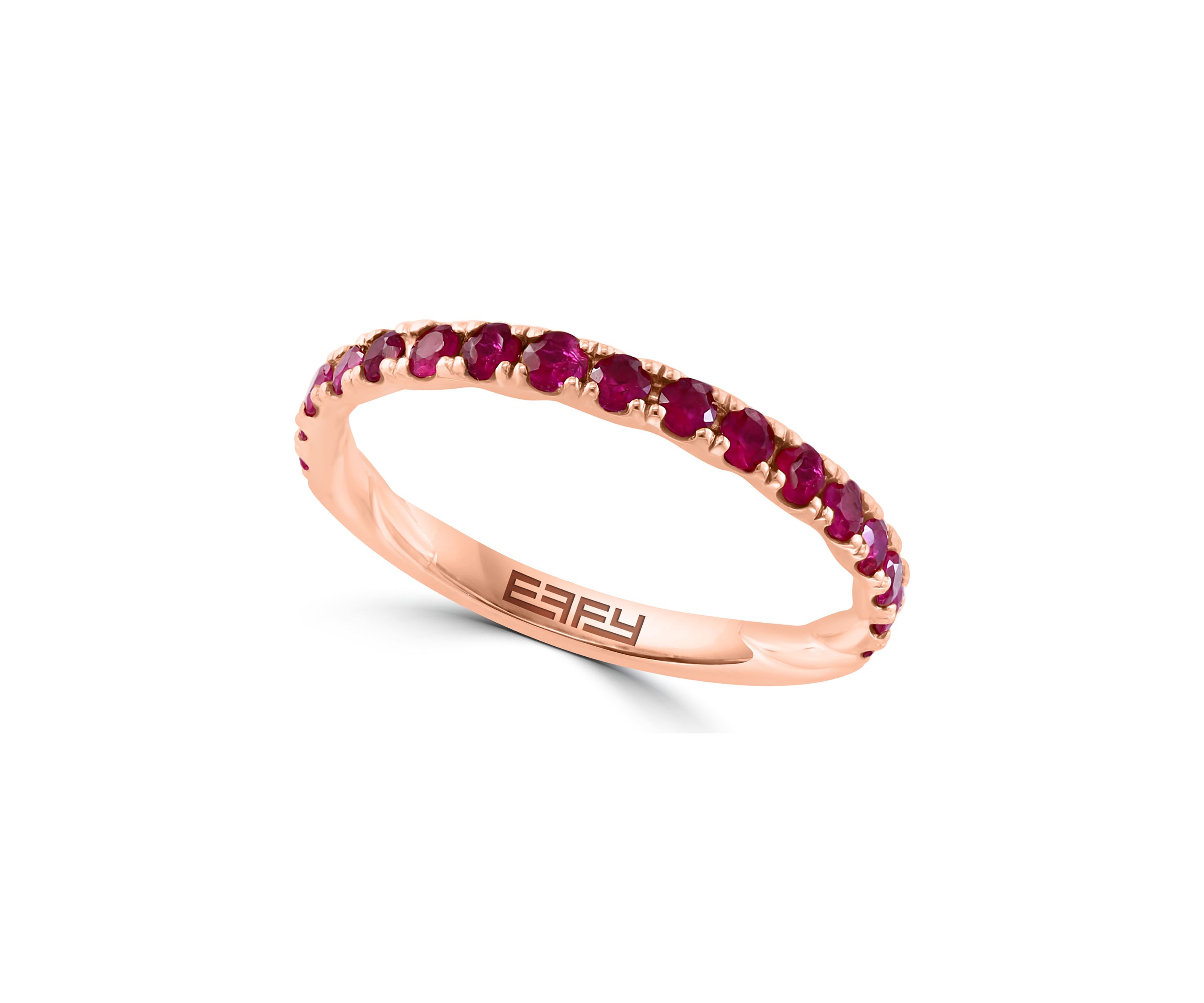 Natural Ruby Ring in 14K Rose Gold Plated Sterling Silver