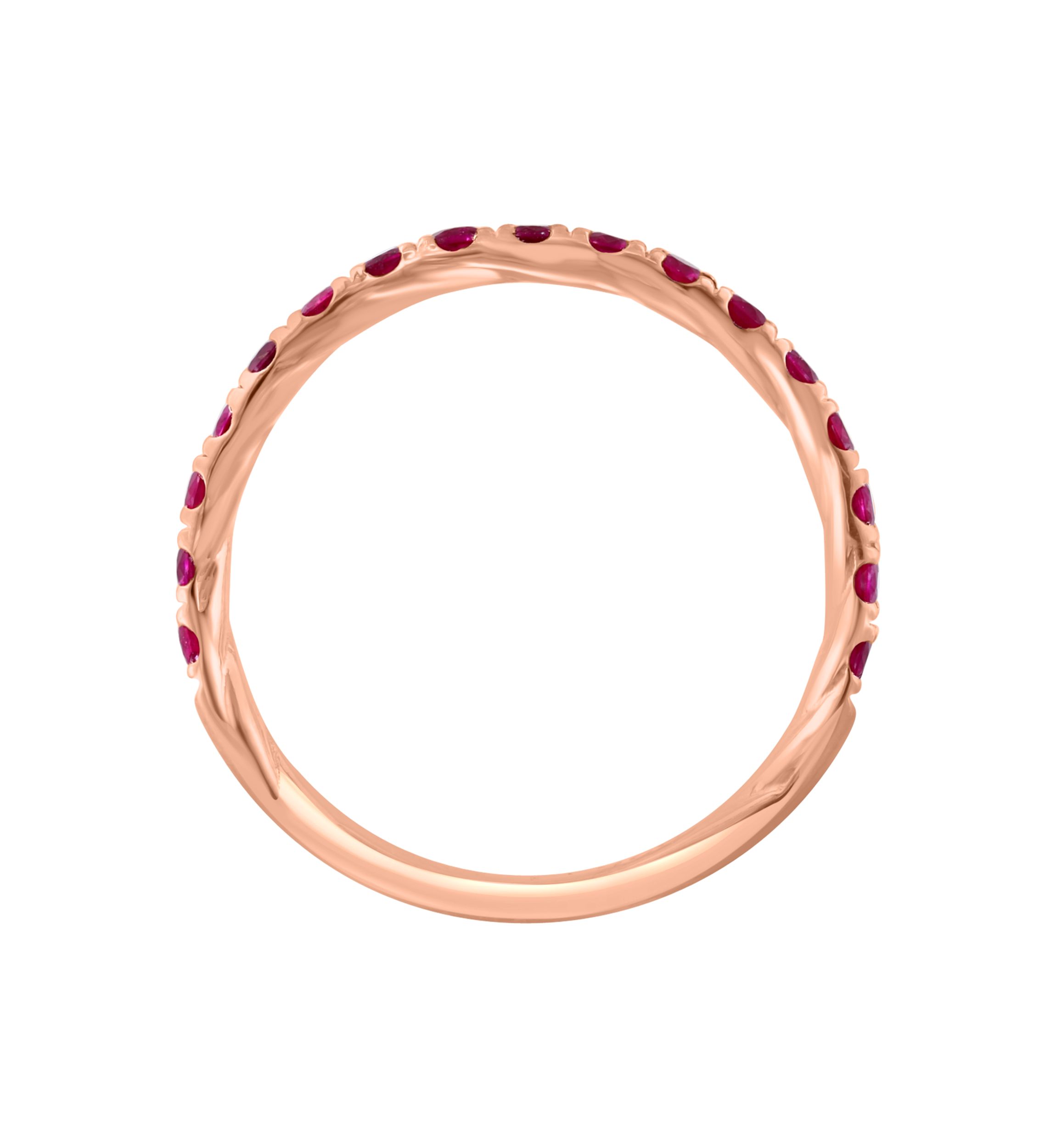 Natural Ruby Ring in 14K Rose Gold Plated Sterling Silver