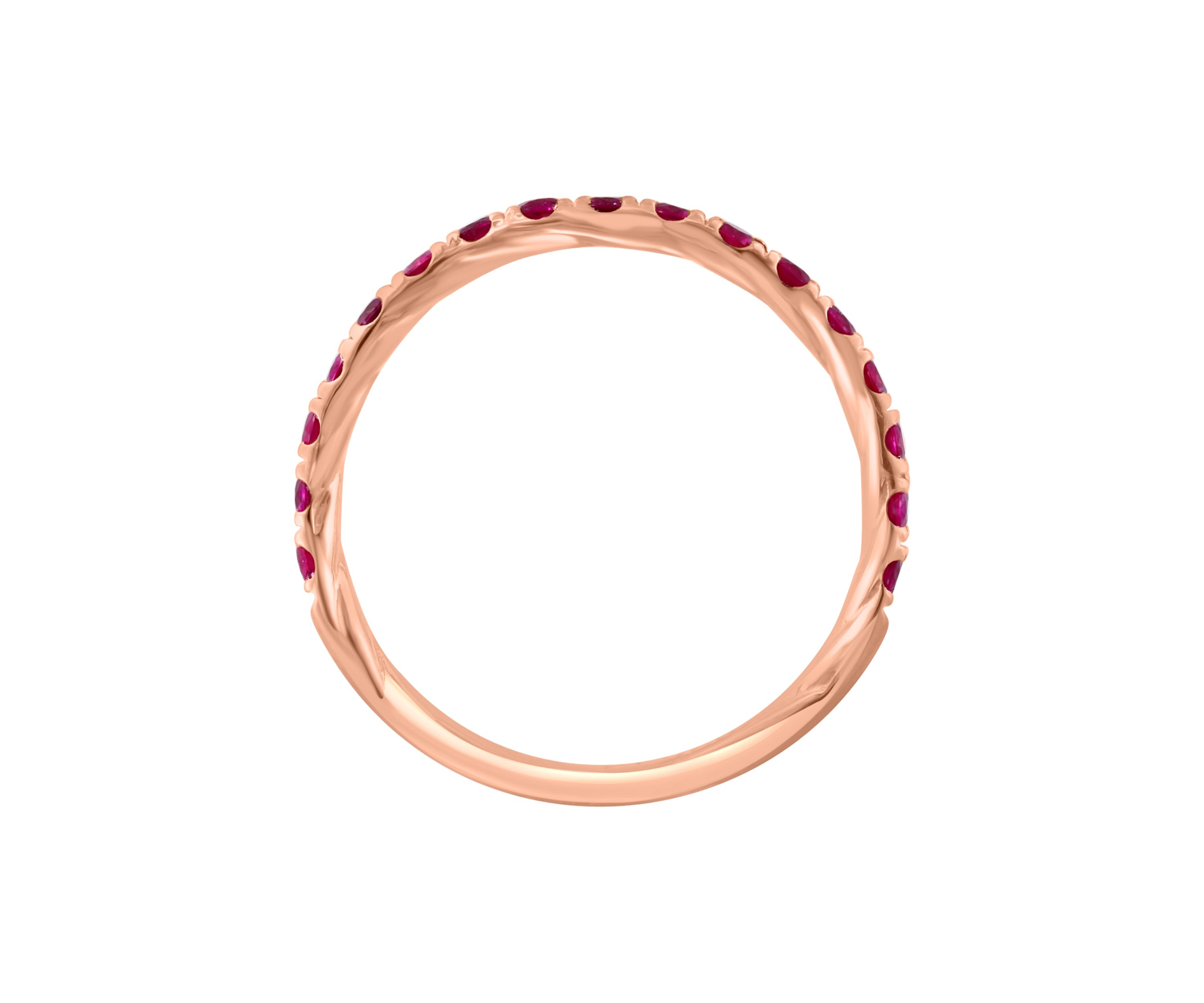 Natural Ruby Ring in 14K Rose Gold Plated Sterling Silver