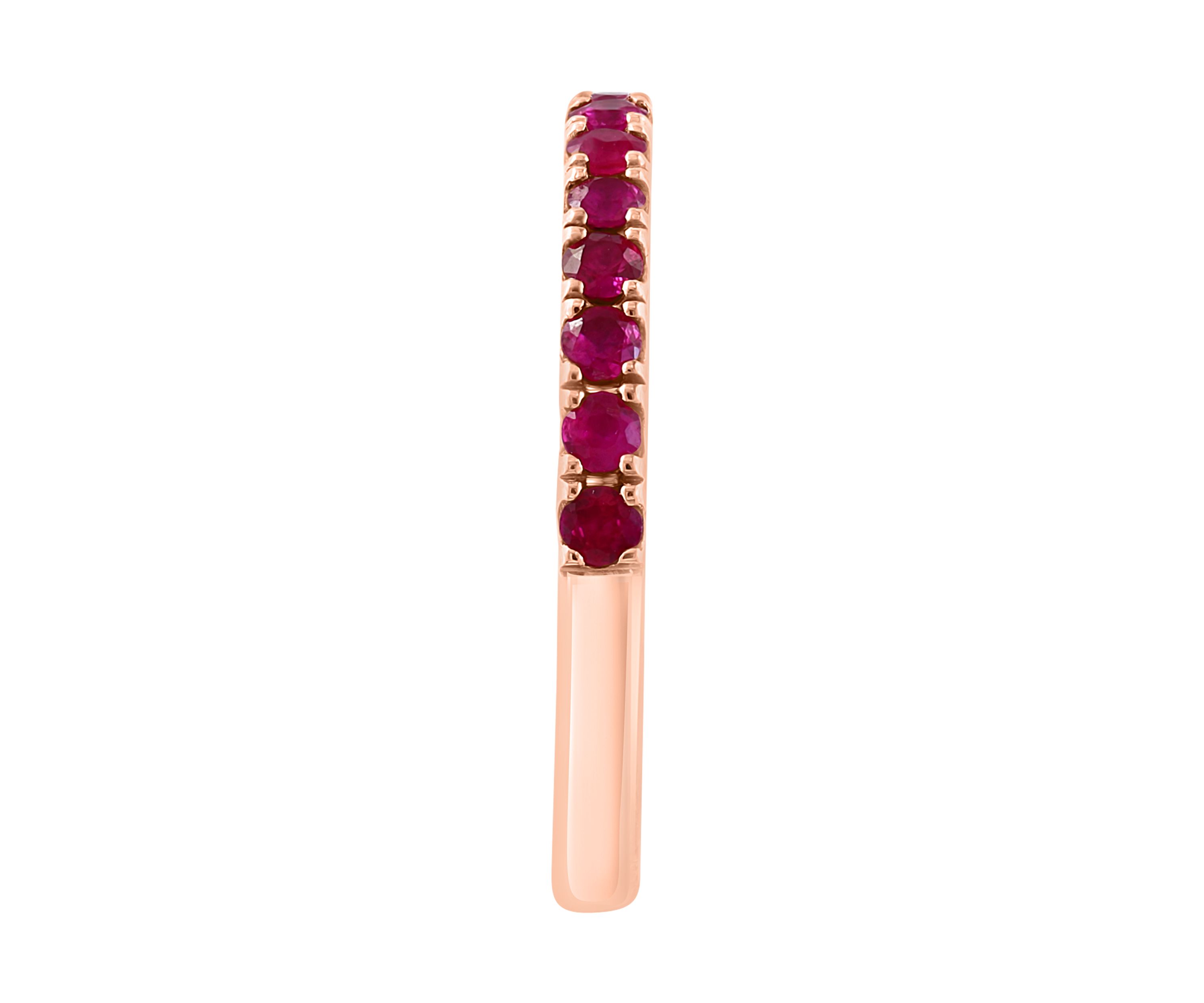 Natural Ruby Ring in 14K Rose Gold Plated Sterling Silver