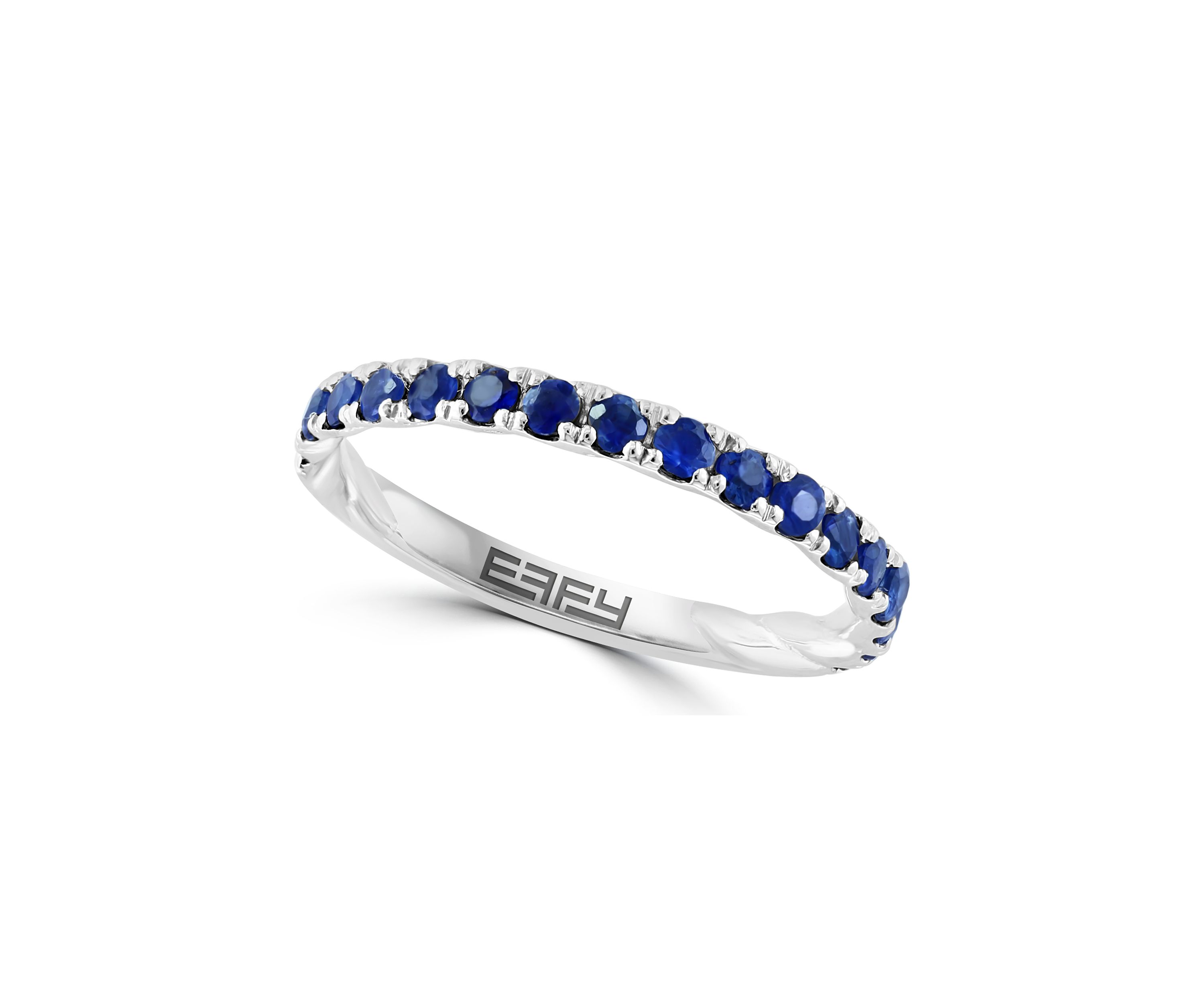 1/2 ct. t.w. Sapphire Ring in 14K White Gold Plated Sterling Silver