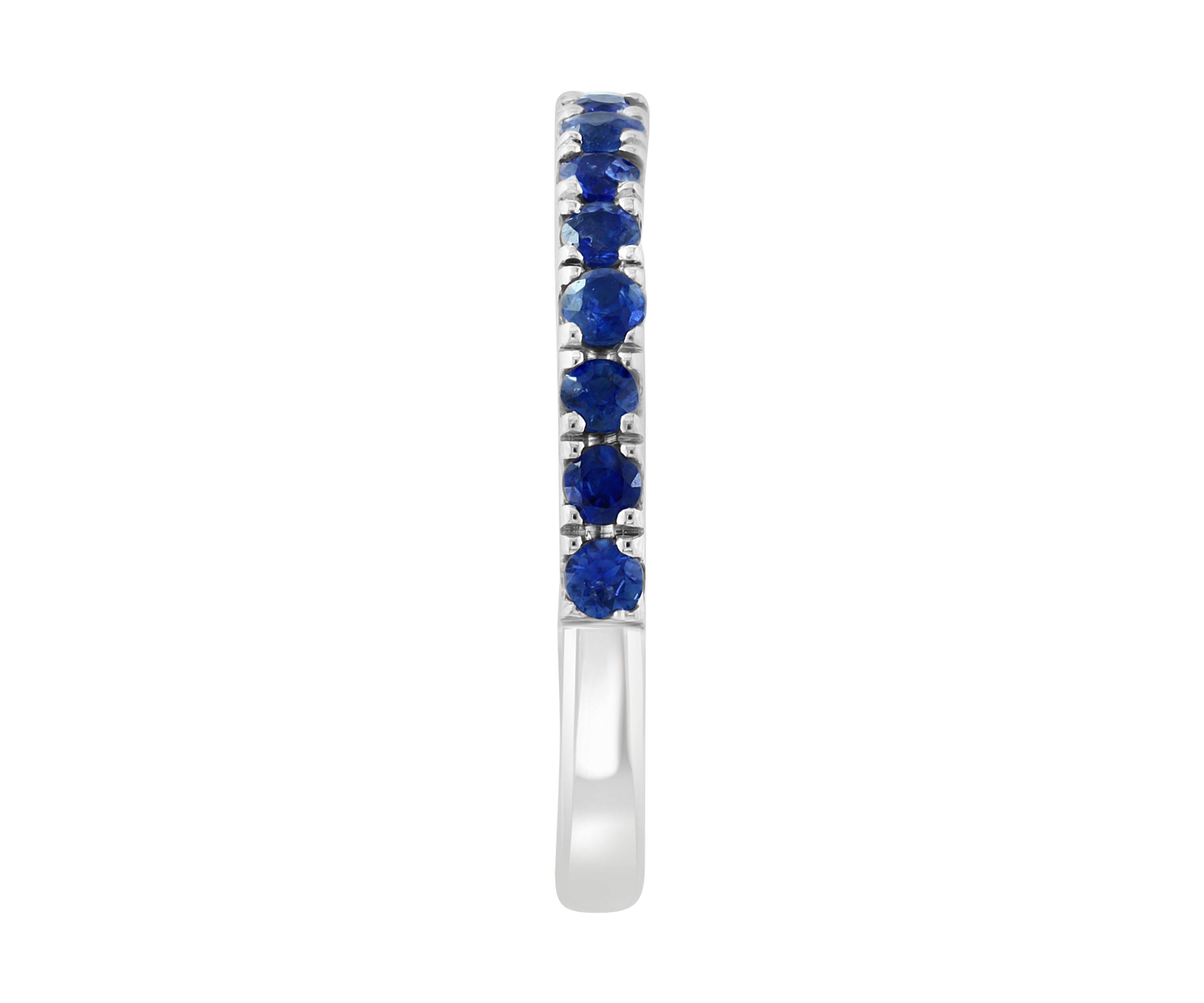 1/2 ct. t.w. Sapphire Ring in 14K White Gold Plated Sterling Silver
