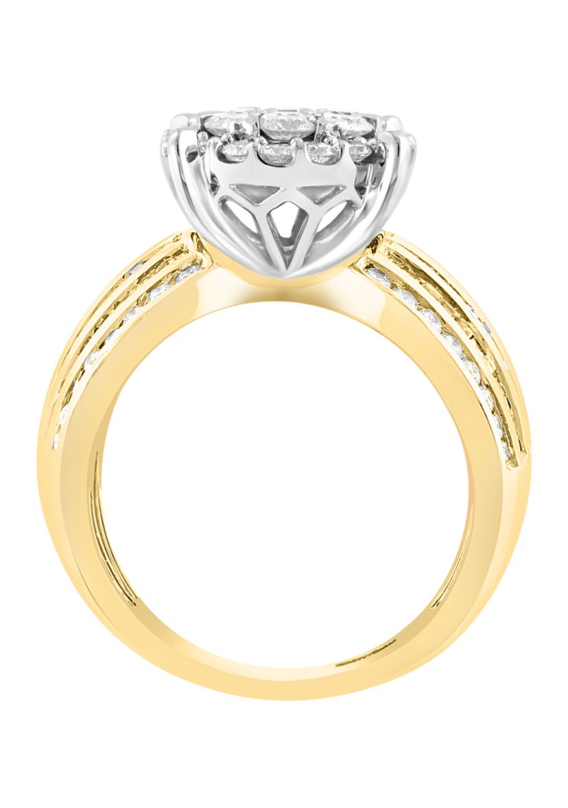 2 ct. t.w. Diamond Ring in 14K White and Yellow Gold