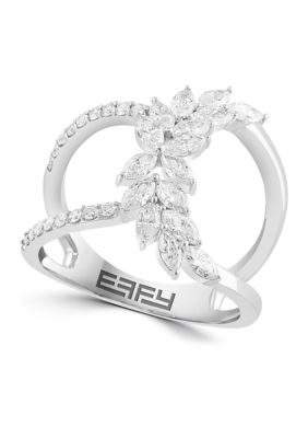 Effy 1.17 Ct. T.w. Diamond Ring In 14K White Gold
