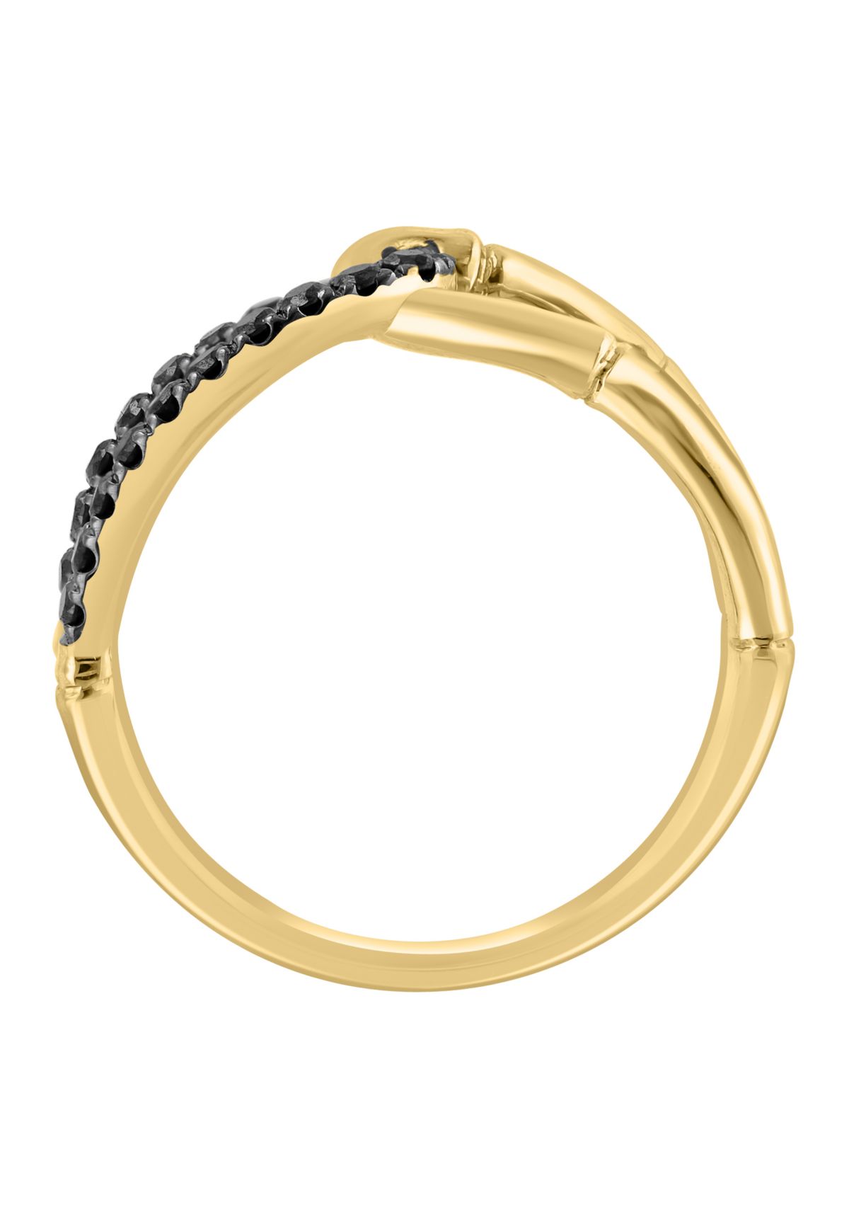 1/4 ct. t.w. Black Diamond Ring in 14K Yellow Gold