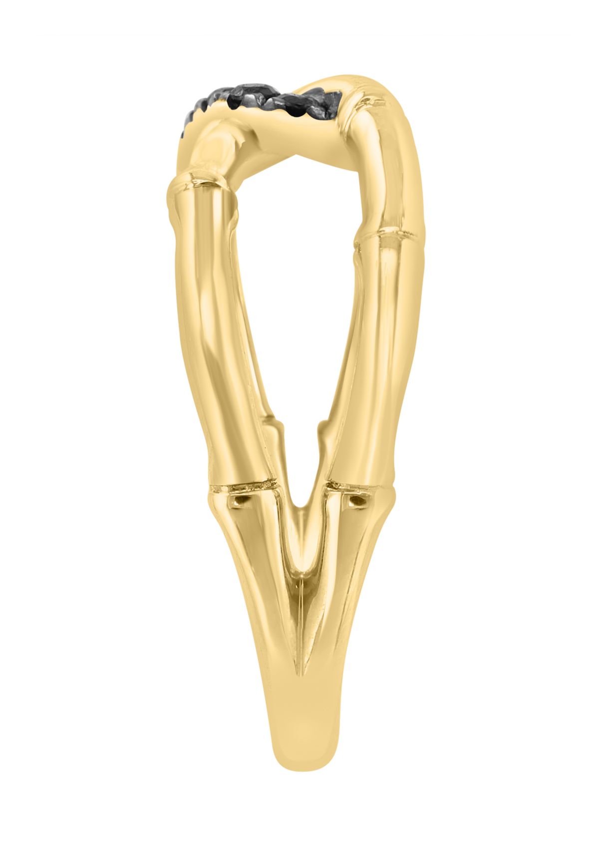 1/4 ct. t.w. Black Diamond Ring in 14K Yellow Gold