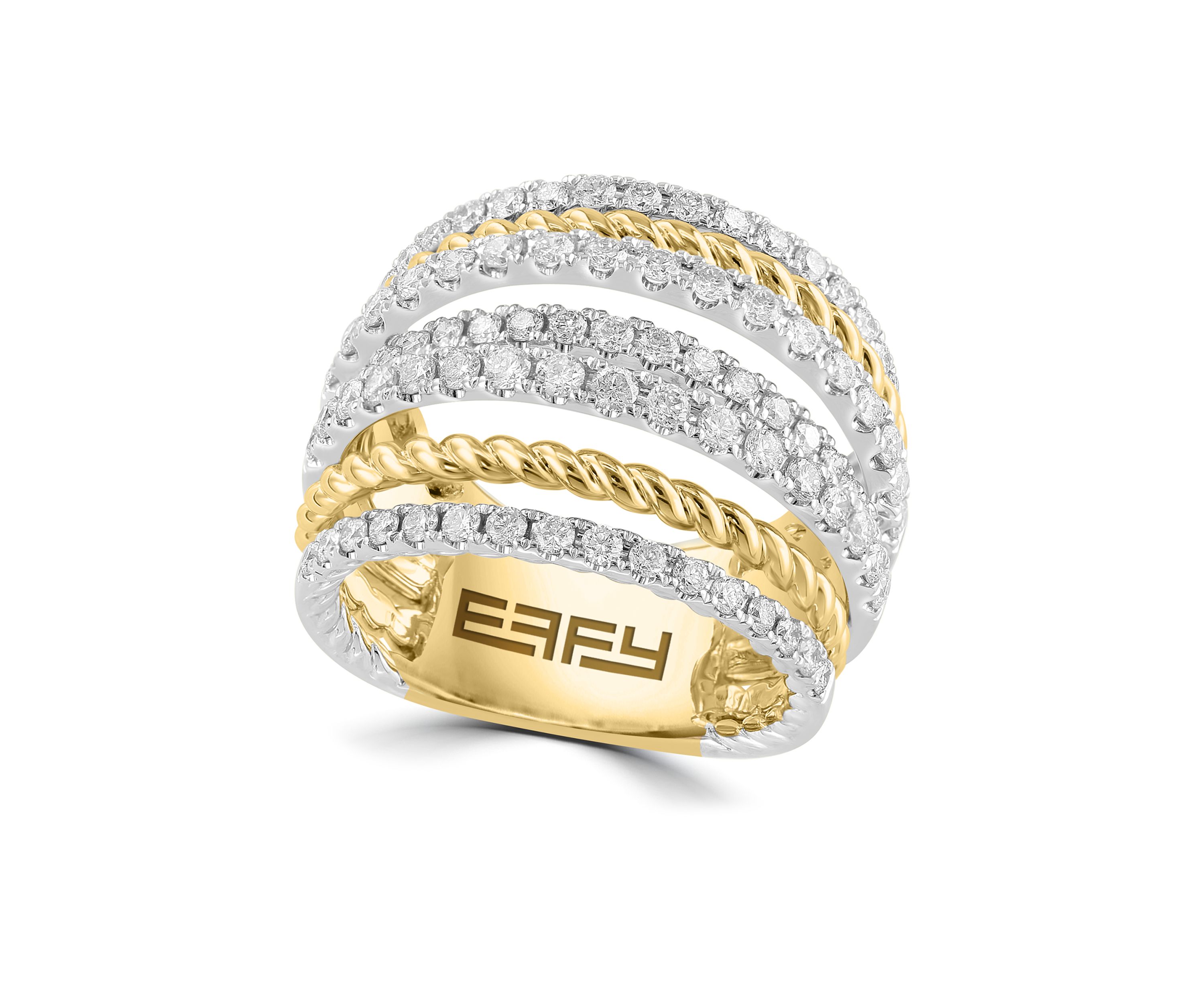 1.77 ct. t.w. Diamond Ring in 14K White and Yellow Gold