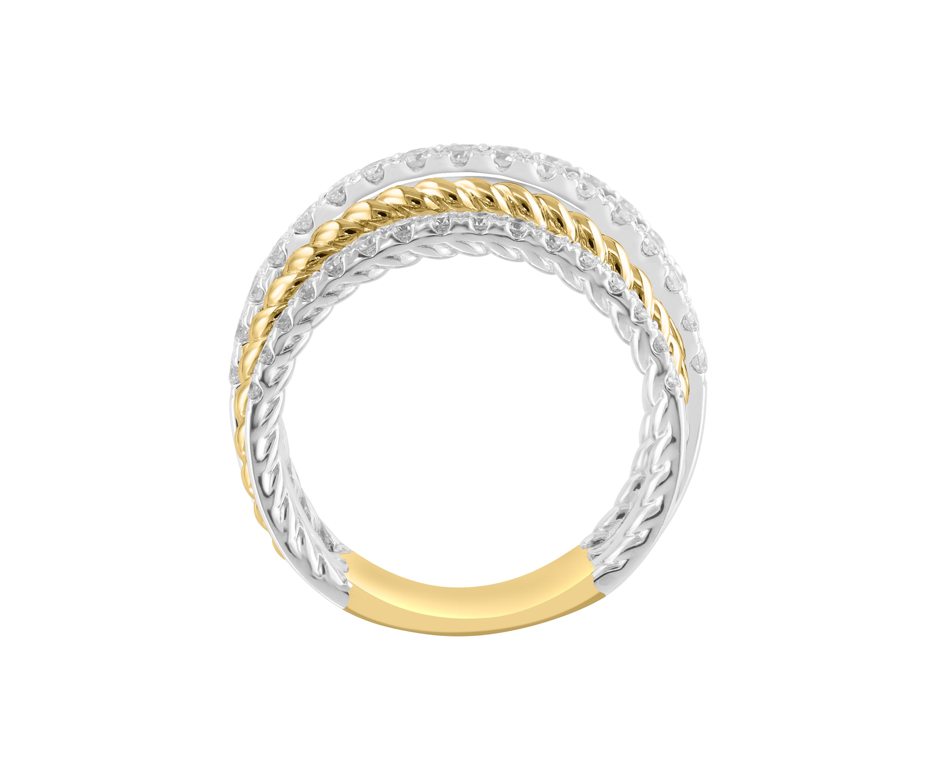 1.77 ct. t.w. Diamond Ring in 14K White and Yellow Gold